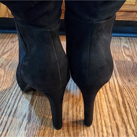 Sexy Black Kuzma Knee High Heeled Boots Women's Size 10 - Picture 4 of 12